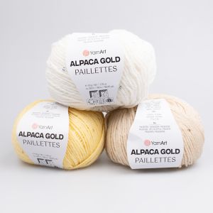 Alpaca blend sequin yarn YarnArt Alpaca Gold Paillettes 50 g / Assorted colours