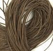 Leather ribbon with clasp / Brown