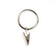 Metal curtain ring with a clamp, plastic core / 30005-NI Nickel / 27 mm