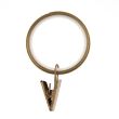 Metal curtain ring with a clamp, plastic core / 30006-OX  Oxide / 35 mm