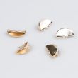 Ribbon end clasps / Golden / 13 x 7 mm