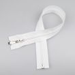 5 mm Zipper S5 open- ended  with decorativ slide 40 cm / 101 White