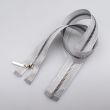 3 mm Zipper T3 Lurex closed-ended 55 cm / Silver