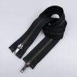 Metallic Zipper M5, 2 sliders 70 cm / Black-oxide