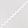 Cross grain ribbon zigzag 5mm / 101 White