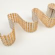 Decorative Rhinestone cord trim 30 mm / Gold