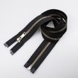 Metallic Zipper M5 open-ended 70 cm / Black- Nickel