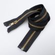 Metallic Zipper M5 open-ended 65 cm / Black- Gold