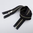 Metallic Zipper M5 open-ended 65 cm / Black- Nickel