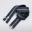 Metallic Zipper M5 open-ended 80 cm / 330 Blue- Oxide