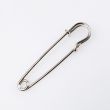 Decorative safety pin 50 mm / nickel