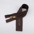 Metallic Zipper closed-ended 25 cm / Brown 304