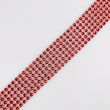 Decorative Rhinestone cord trim 30 mm / Red 148