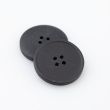 Round button with border / 20 mm / Black matt