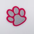 Reflective iron-on motif / Paw / 45 x 50 mm / Pink