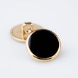 Shank button 18 mm / Black-Gold