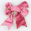 Gold Edge Velvet Bow 17 x 21cm / Dark Pink