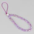 Beaded mini loop tie / Purple