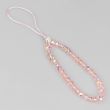 Beaded mini loop tie / Pink