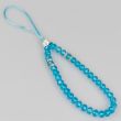 Beaded mini loop tie / Blue