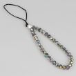 Beaded mini loop tie / Silver