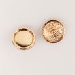 Metal shank button with border / Gold / 14 mm