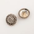 Metal shank button Flower / Antic Silver / 14 mm