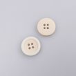 Simple button with border 15 mm / Cream