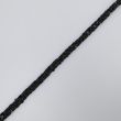 Braided decorative trim with sequins 7 mm / Black