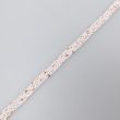 Braided decorative trim with sequins 7 mm / White-pink