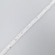 Braided decorative trim with sequins 7 mm / White-silver