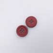 Simple button with border 15 mm / Dark red