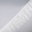 Viscose dress fringe 10 cm / White