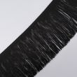 Viscose dress fringe 15 cm / Black