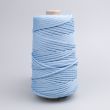 Flat braided PE cord, 3 mm, 200 m/roll / Blue 184
