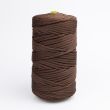 Flat braided PE cord, 3 mm, 200 m/roll / Brown 304
