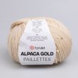 Alpaca blend sequin yarn YarnArt Alpaca Gold Paillettes 50 g / 9302 Cream