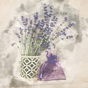 Puuvillase dekoratiivkanga kupong / Lavendel