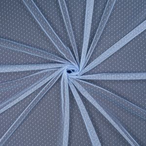Täpiline tüll / Dot Mesh fabric / Helesinine