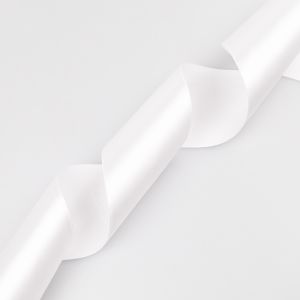 Ühepoolne atlasspael äärega 75 mm / 3001 Valge