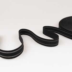 Kumm lateks ribaga 20mm / Must