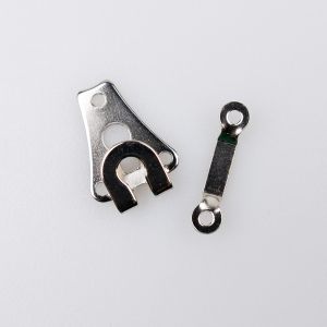 Seeliku- ja püksihaak 14x19 mm 2 osa / nikkel