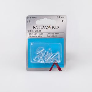 Milward Plastikust bikiini rinnahoidja kinnis 15 mm 2 tk / Läbipaistev