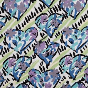 Puuvillane popliin Vibrant Abstract / Sinine