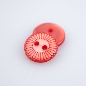 Plastikust nööp 13 mm / Helepunane