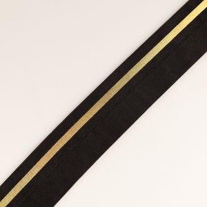 Kummikant 42 mm / Must-Kuld