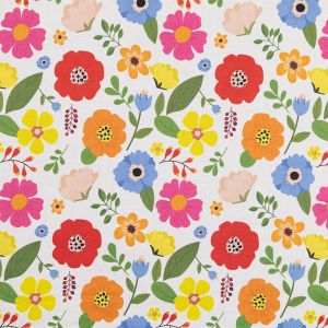 Puuvillane popliin Floral Garden