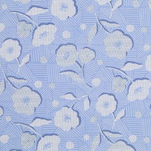 Puuvillane popliin Floral / Sinine