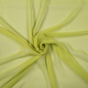 Ühevärviline kunstsiid / Rohekaskollane