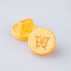 Nööp 11 mm / Liblikas / Tumekollane